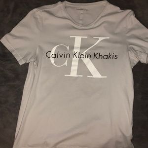 Grey Calvin Klein Short Sleeved Tee